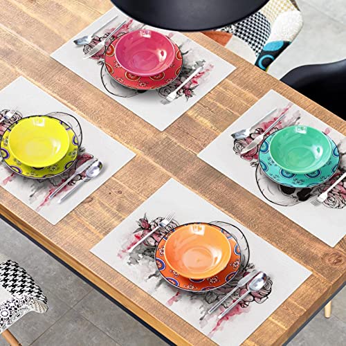 Set de table tête de mort protège table chaleur et glisse - 8