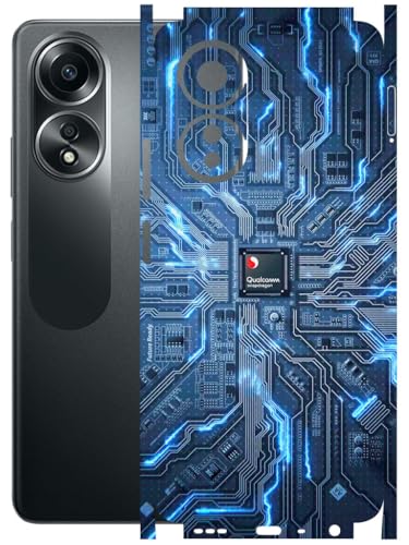 Image of AtOdds - Full Body Back Screen Guard Protector Film - Lamination Wrap Skin Sticker Compatible with Oppo A58 (4G) | Scratchproof Matte Finish (Circuit)