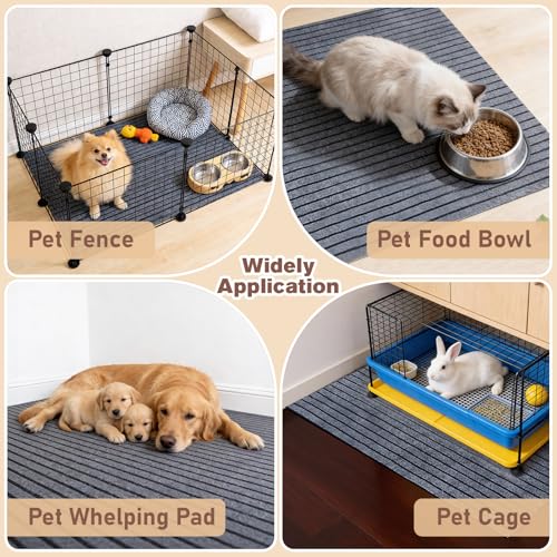 Tapis de protection de sol imperméable réutilisable pour cage chien - 8