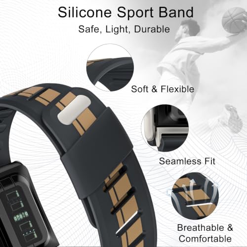 Image of omee Silicone Sport Band Compatible with Whoop 5.0 Band One, Peak and Life /MG Strap Men Women, Breathable Sport Adjustable Waterproof Replacement Wristbands Straps for Whoop 5.0 Silicone Bands