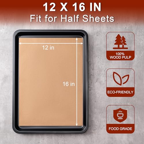 200Pcs Parchment Paper,12x16 Inches Non-Stick Precut Parchment Paper Sheets,Unbleached,Parchment For Baking Sheets,Fryer, Cooking,Oven,Perfect for Bread, Cakes, Barbecue