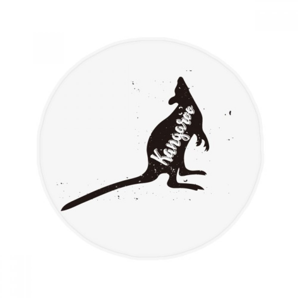 Tapis de bain kangourou noir et blanc absorbant et antidérapant de 50 cm