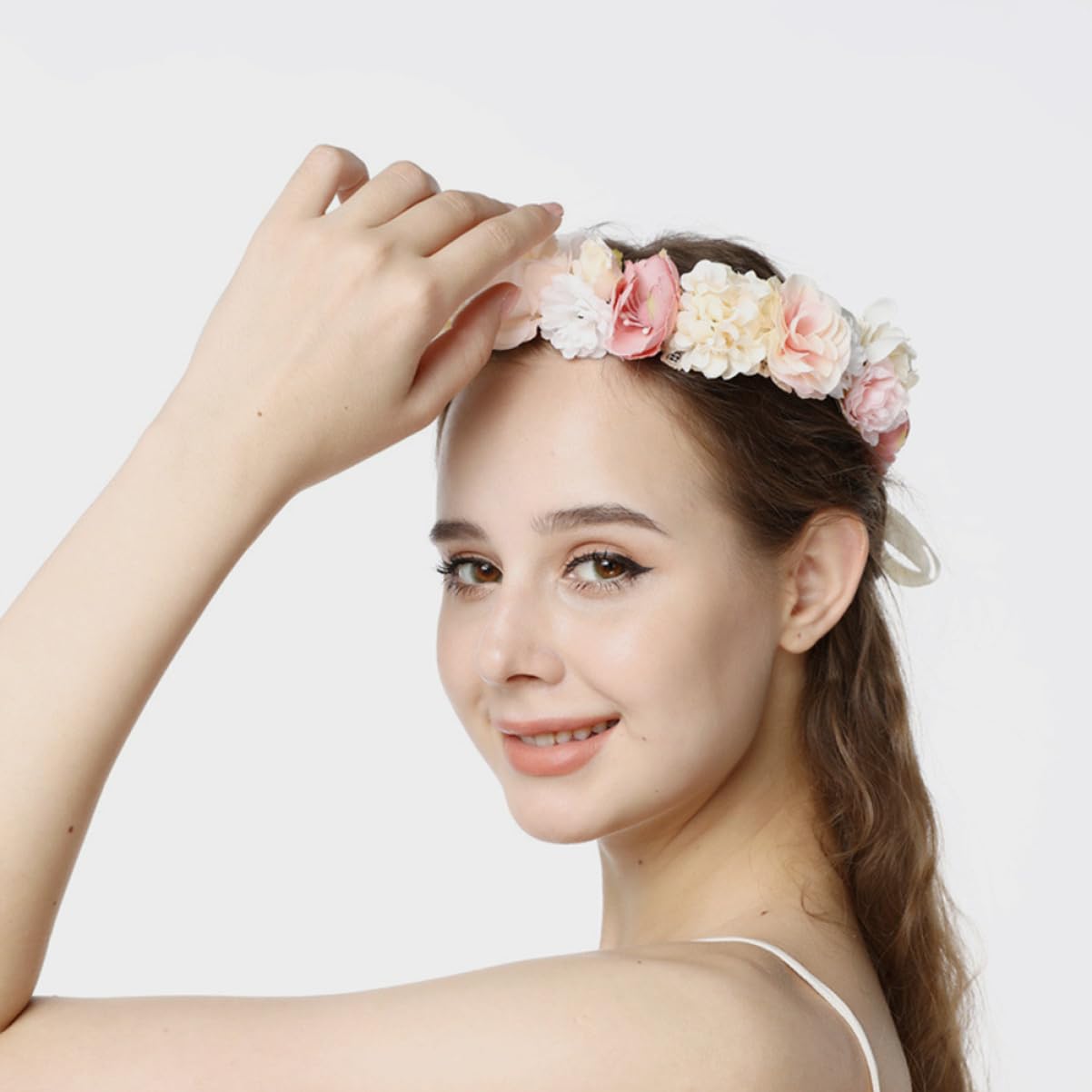 Beavorty 4piezas Diadema Floral Para Novia y Niñas Adornos De Cabello Artificiales Accesorio De Festival y Boda Diseño y Cómodo Para Fiesta y Celebraciones