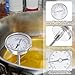 MECCANIXITY 2Pcs Bimetal Thermometer with 2.25in Stainless Steel Stem & 2.28in Dial, 0-200°C Temperature Range, Shatterproof Glass Lens - Industrial Grade