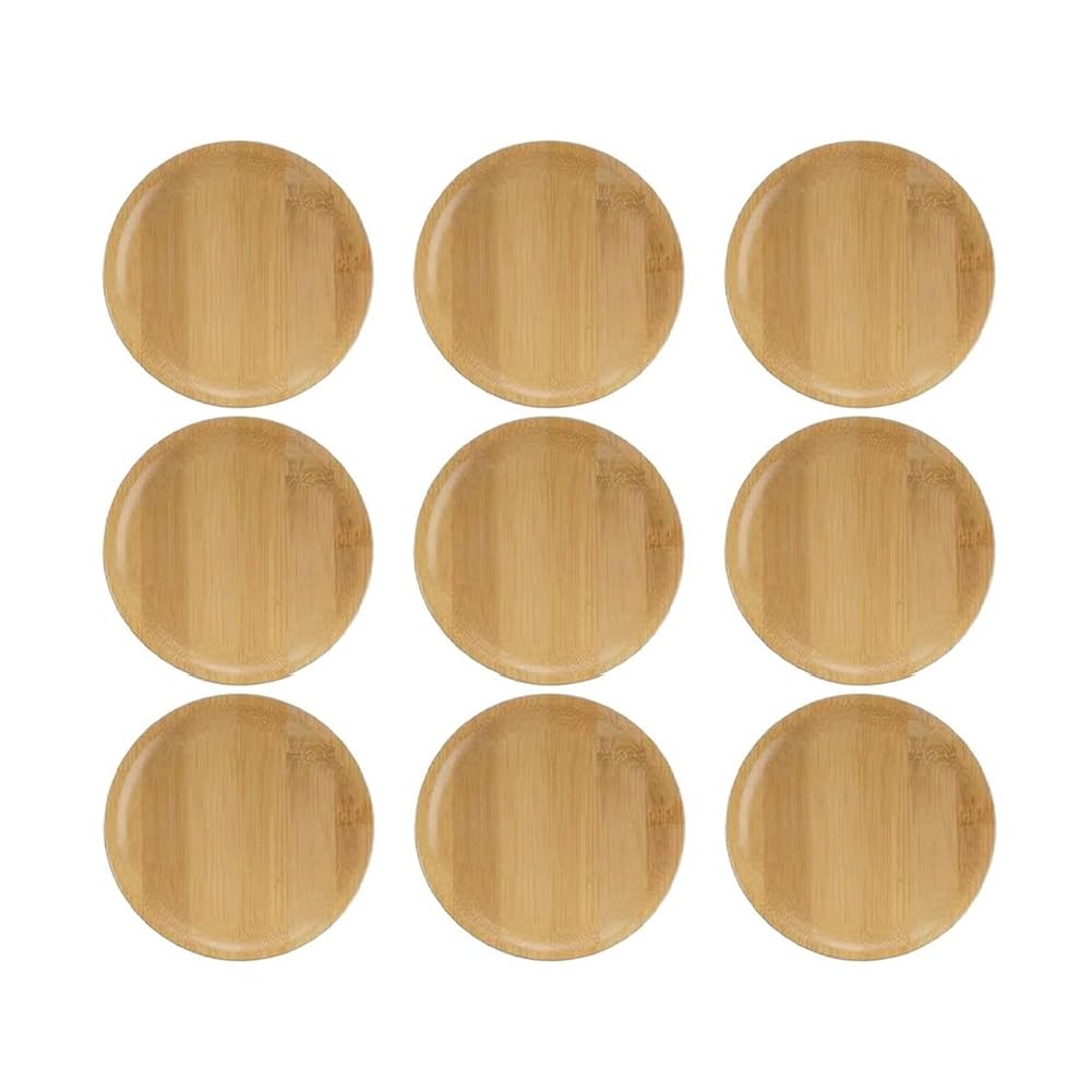 CTRLZS 9 Pcs Wine Glass Charcuterie Topper, Charcuterie Wine Glass Topper, Bamboo Wine Glass Topper Wine Glass Topper Plate