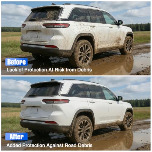 Image of Nilight Mud Flaps Splash Guards for Jeep Grand Cherokee 2022-2026 | No Drilling Precision Fit, Heavy Duty All Weather Protection, Front & Rear Set