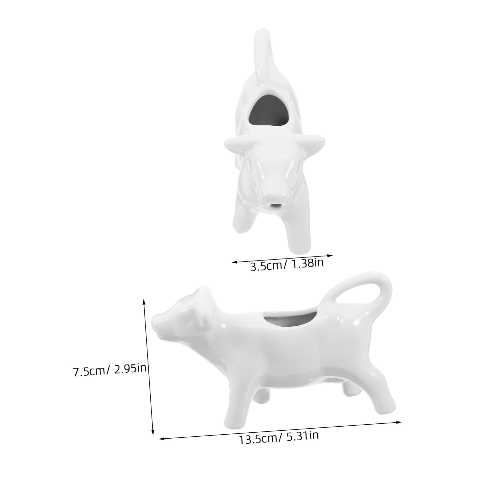 MAGICLULU 3 Ensembles Pot À Lait En Céramique Pichet À Lait Expresso Mini Crème À Café Vapeur De Lait Tasses Caffetieres Mug Cafe Verre Porte-sauce Tasse À Café Moussant Blanche 2 Pièces * 3
