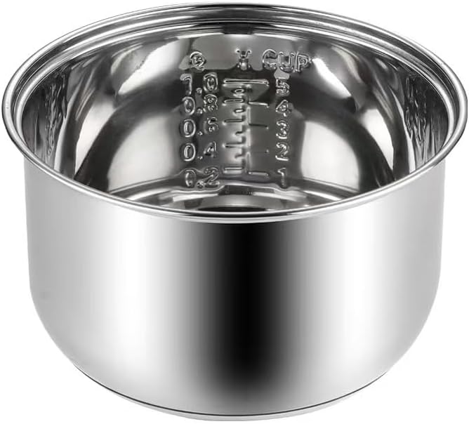 Stainless steel inner pot of rice cooker - compatible with cuckoo rice cooker inner pot. compatible with model CR-0675FW,CR-0675FG.(6-Cup Uncooked / 12-Cup Cooked)