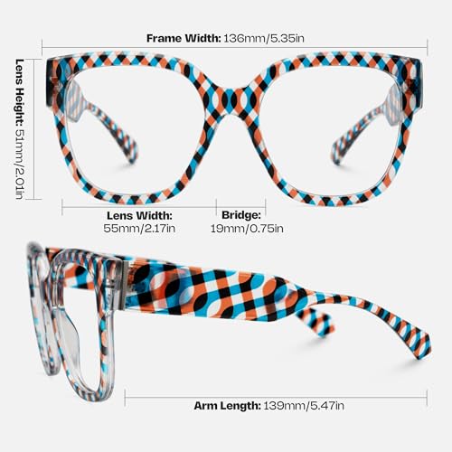 Image of Zeelool Blue Light Blocking Glasses, Square Glasses Frame for Women Eyeglasses with Non-prescription Clear Lenses ZJGP347466