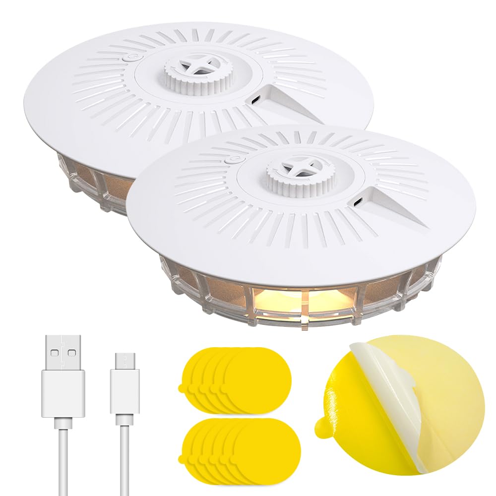 Flohfalle für Wohnung, 2 Pcs Flohlichtfalle Flohfalle für den Innenbereich mit Gelbsticker, Flohfallen Floh Läuse Testsieger Flohlampenfallen mit 4 Lichtmodi für Wohnung Zuhause Teppiche Bettwäsche
