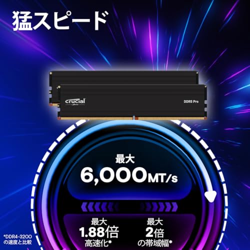 Image of Crucial PRO CP16G60C48U5 Desktop Memory 16GB DDR5-6000 Limited