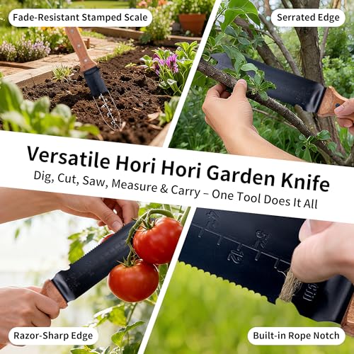 Cuchillo de Jardín YANG Hori Hori Acero Inoxidable 7" miniatura 3