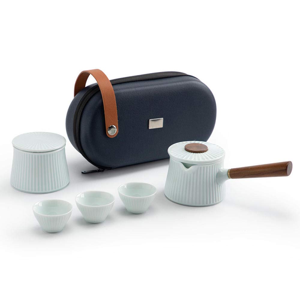 Teiera Portatile Fatta a Mano in Stile Giapponese Set da tè Cinese Bollitore Creativo per Ufficio Kung Fu Teiera con Filtro Laterale in Ceramica(2