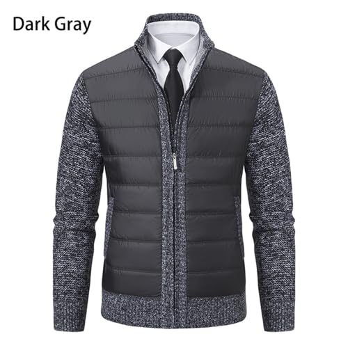 Men's Cardigan Sweater Stand Collar Full Zipper Knit Cardigans with Pockets Casual Full-Zip for a Versatile Layering Piece2