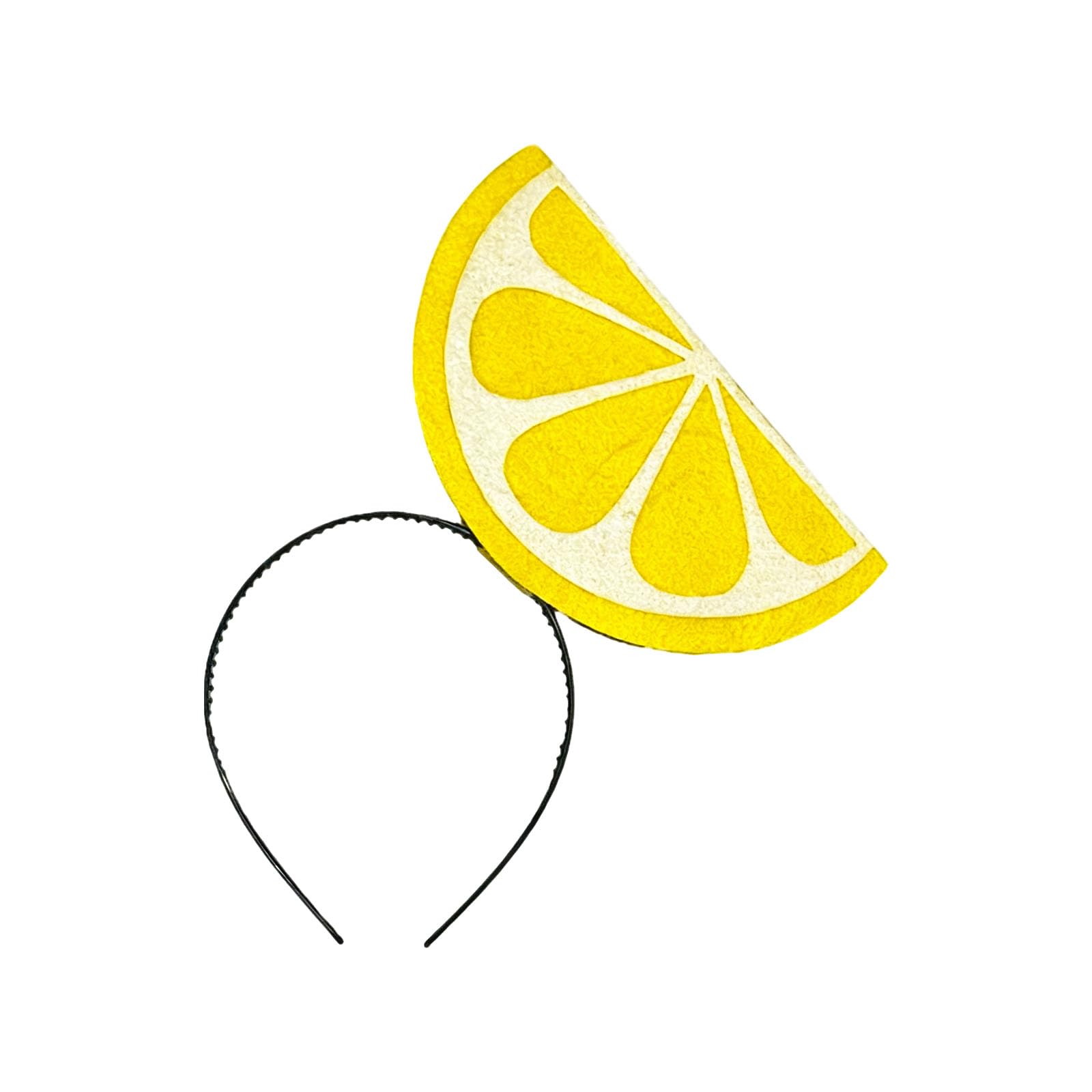 Dreuyet Lemon Slice Headband Cute Fruit Orange Lime Hairpiece Costume Headwear for Summer Party Halloween Accessories, Yellow, One size