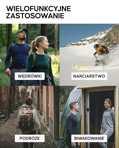 DANISH ENDURANCE Komplet Bielizny Termicznej, Męski i Damski, Termoaktywna Koszulka z Długim Rękawem i Legginsy, z Materiałów z Recyklingu