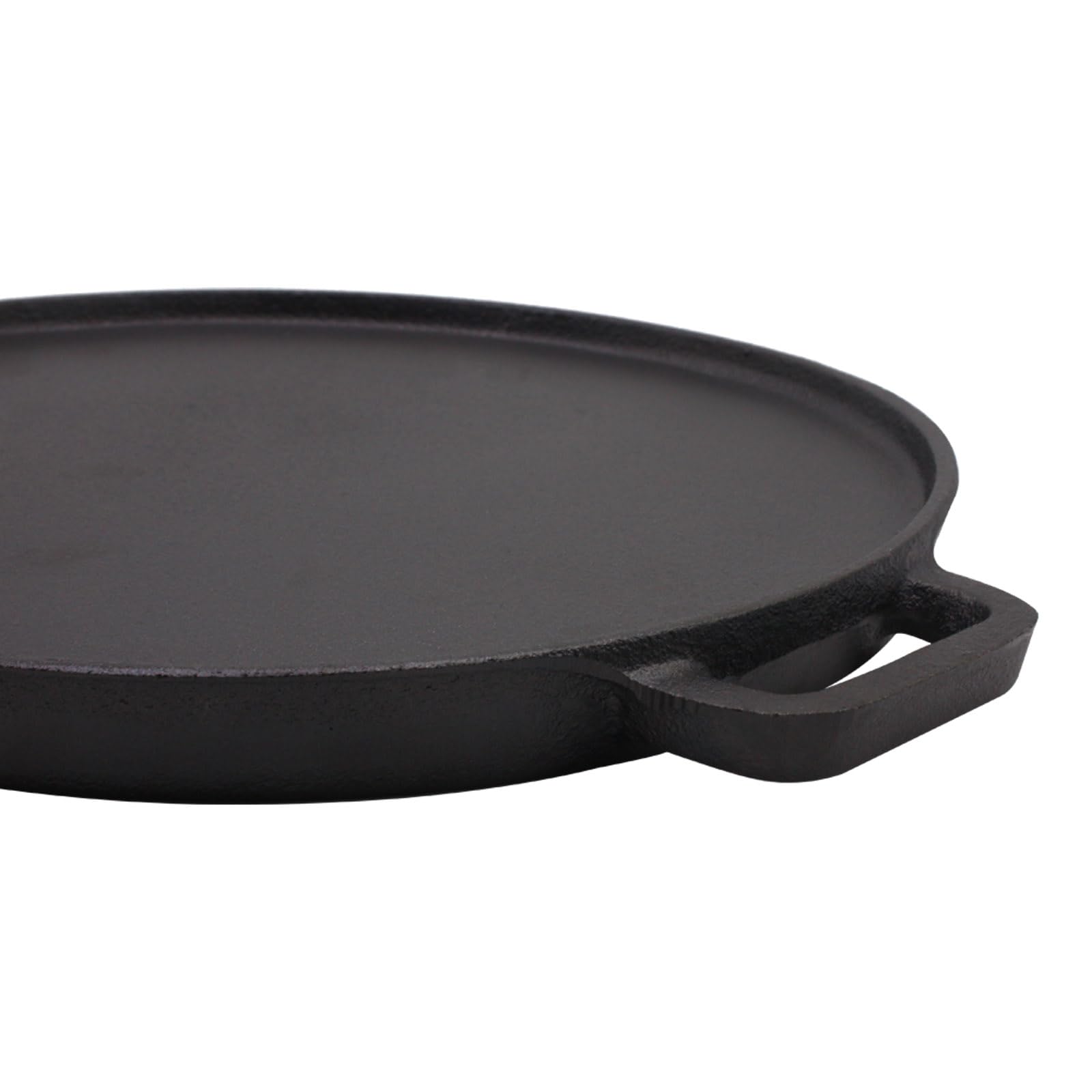 Plancha reversible de hierro fundido, sartén de doble cara con asas (30 cm)