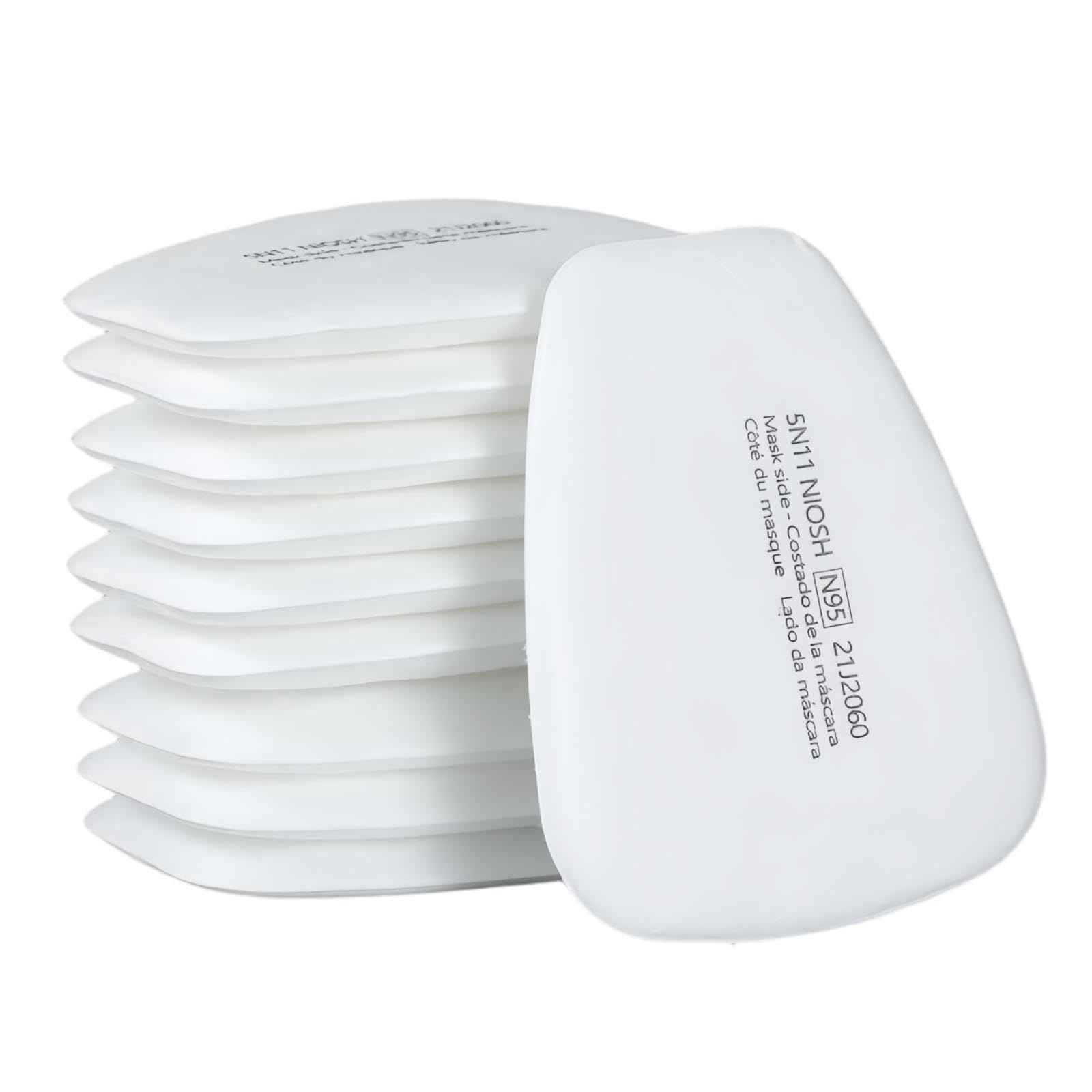 10PCS 5N11 Filter for 6200, 6800, 6000, 7501, 7502 Series Respirator, Particulate Filter Cotton Against Paint Spray Epoxy Resin Welding Dust