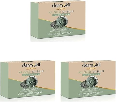 DERMOKİL Kil Özlü Doğal Katı Sabun 100 gr (3 paketi)