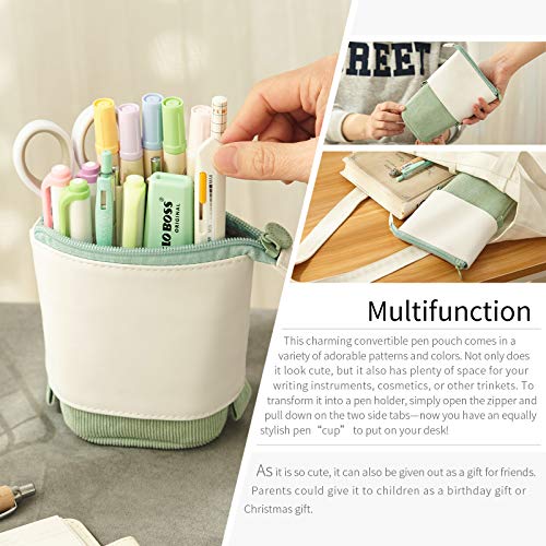 Easthill Pencil Case Standing Stationery Bag Telescopic Pen Pouch Holder School College Office Organizer For Girls Women Adults #TOP3