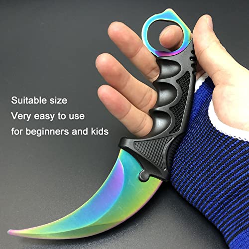 Msgumiho Karambit Knife Trainer No Offensive Karambit Trainer Stainless Steel Practice Training Knife Karambit Knife With Sheath For Beginner 100% Safe Practice Knives Trainer Tool (Color) #TOP3