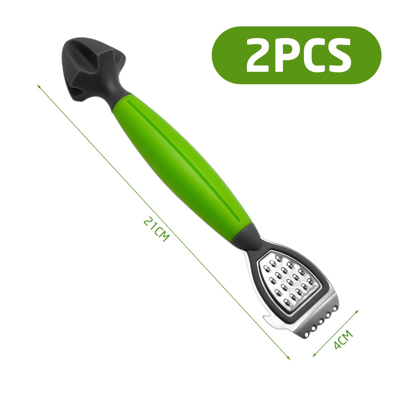 2 peladores de limón con cómodas asas de plástico, escariador multiusos de acero inoxidable, herramienta de cocina 3 en 1 para cítricos y frutas de lima