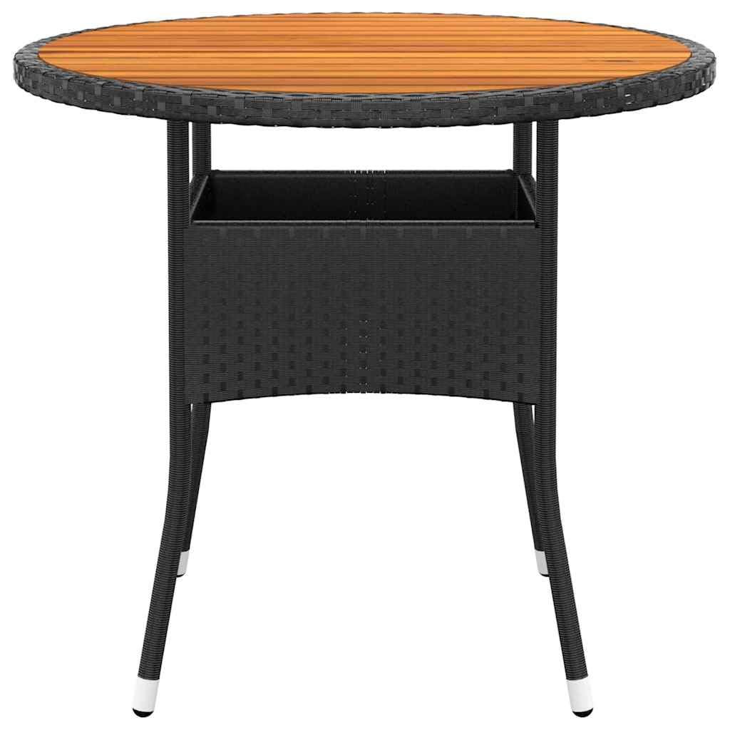 Table de jardin en acacia massif et acier robuste style bistrot chic