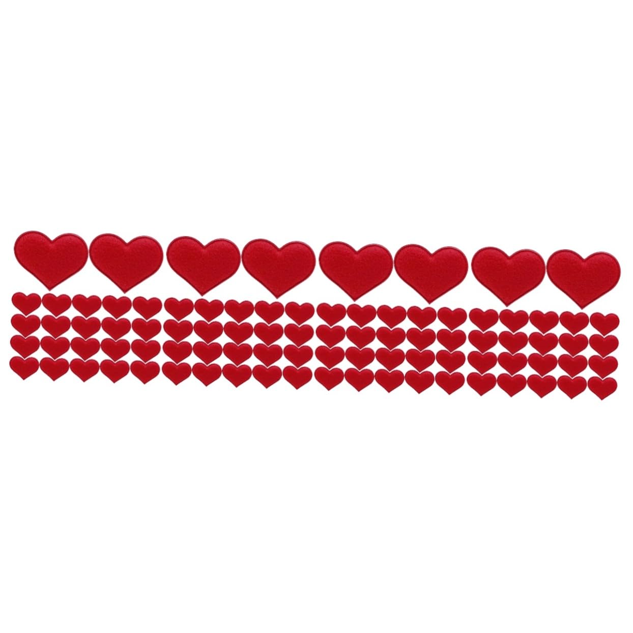 VILLCASE Lot De 4 Jolies Décorations En Feutre Notes Tendance Appliques En Forme De Cœur En Feutre Rouge Pour Créatifs Et Épingles À Cheveux 30 Pièces X 4