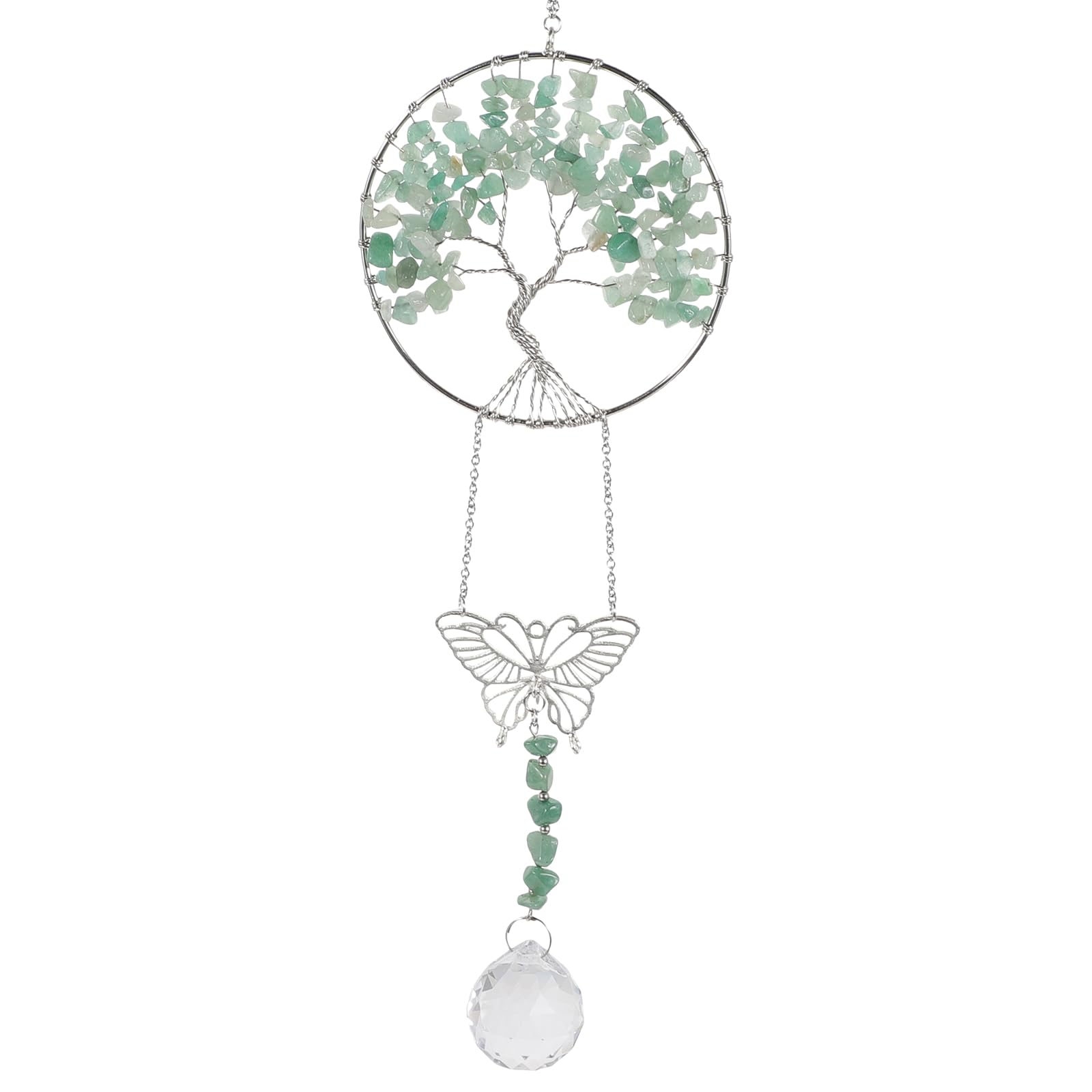 Cristal suspendu arbre de vie déco de fenêtre et terrasse pour illuminer votre maison