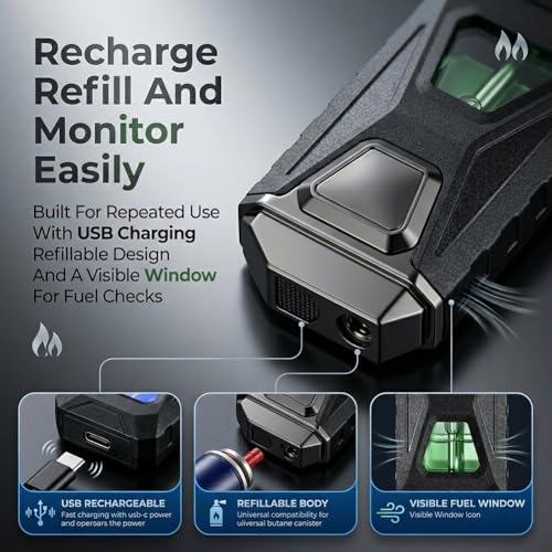 Encendedor dual con voz activada USB recargable miniatura 6