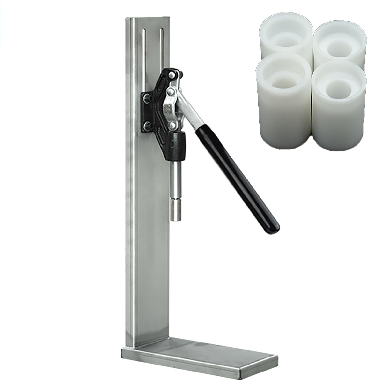 Corchadora manual de botellas de vino, máquina de taponado de acero inoxidable con 4 cabezales, para elaboración casera y vino