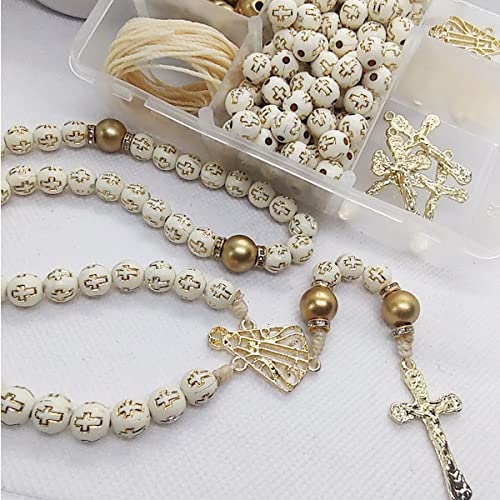 Kit Terço Adulto Nossa Senhorra Com Pingente de Ferro dourado