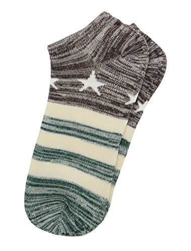 Image of uxcell Women Low Cut Stripes Stars Pattern Ankle Socks 5 Pairs