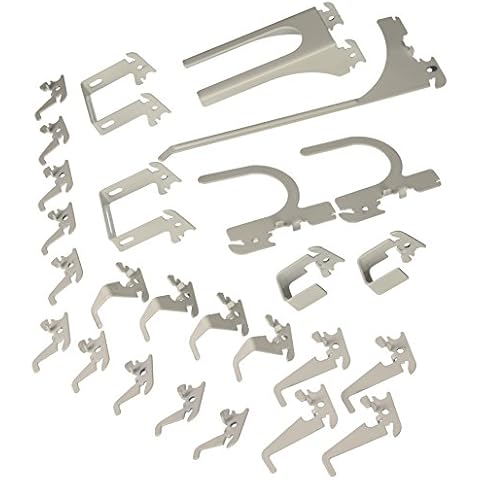 Wall Control KT-200-DLX W Panel de almacenamiento ranurado Deluxe Hook Surtido, Blanco Cover