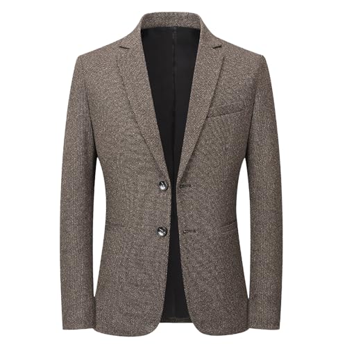 Men's Plaid Sports Jacket Twill Slim Fit Blazer Casual Work Jacket Daily Wear Classic Plaid Checker Pattern