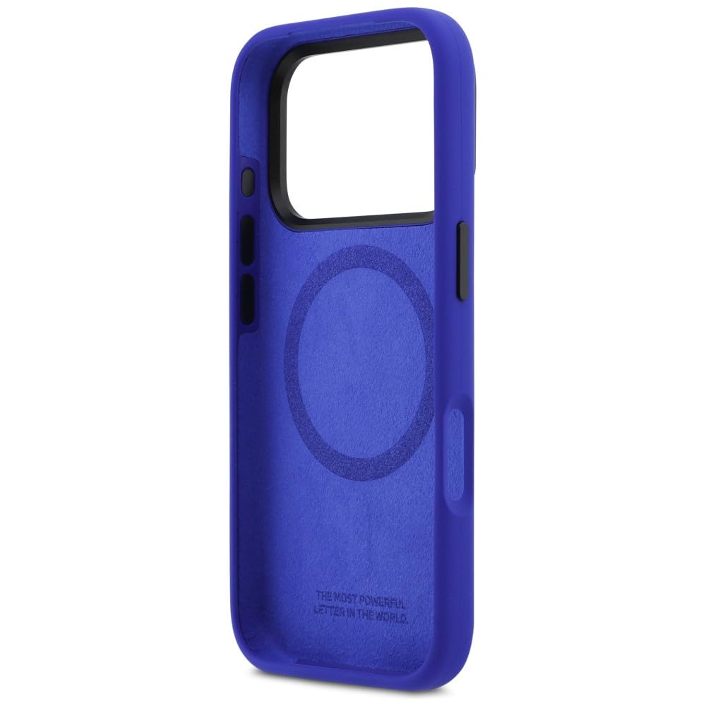 CG MOBILE BMW M Logo Vertical de Silicona Compatible con Funda MagSafe para iPhone 17 Pro (Azul Marino)