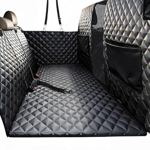 Garvee Back Seat Extender for Dogs, Hard Bottom Dog Seat Cover, Holds Up to 400 LB, Waterproof...
