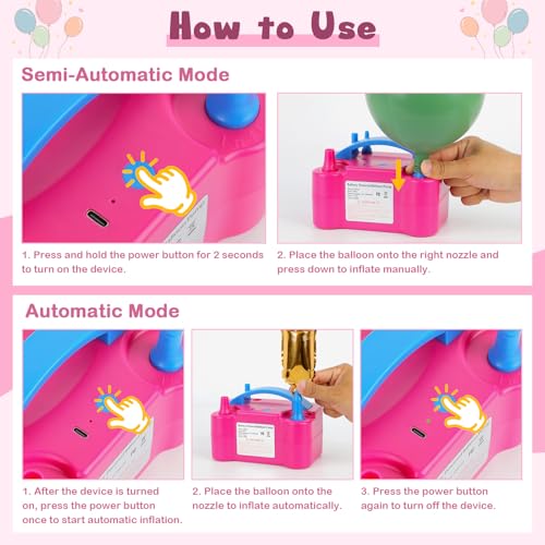 Image of chamvis Balloon Pump Electric, Balloon Air Pump Inflate Pump for Balloons: Blower Machine for Fast and Easy Filling Balloons