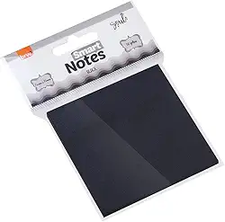 Bloco Adesivo Smart Notes 76x76mm Preto Bloco com 50 Folhas, BRW