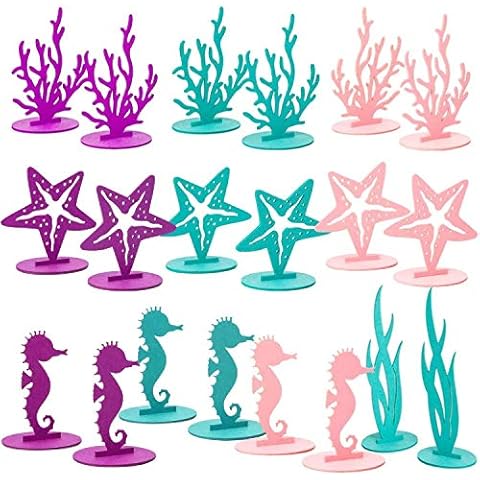 MoonBrush DIY Mermaid Party Felt Decorations Birthday/Graduation Party Supplies Table Ornament (20pcs) 1 Cover