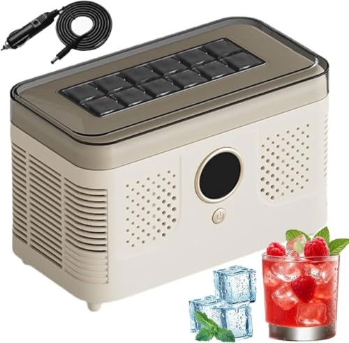 Mini máquina de hielo para automóvil y hogar portátil con cubierta extraíble 2