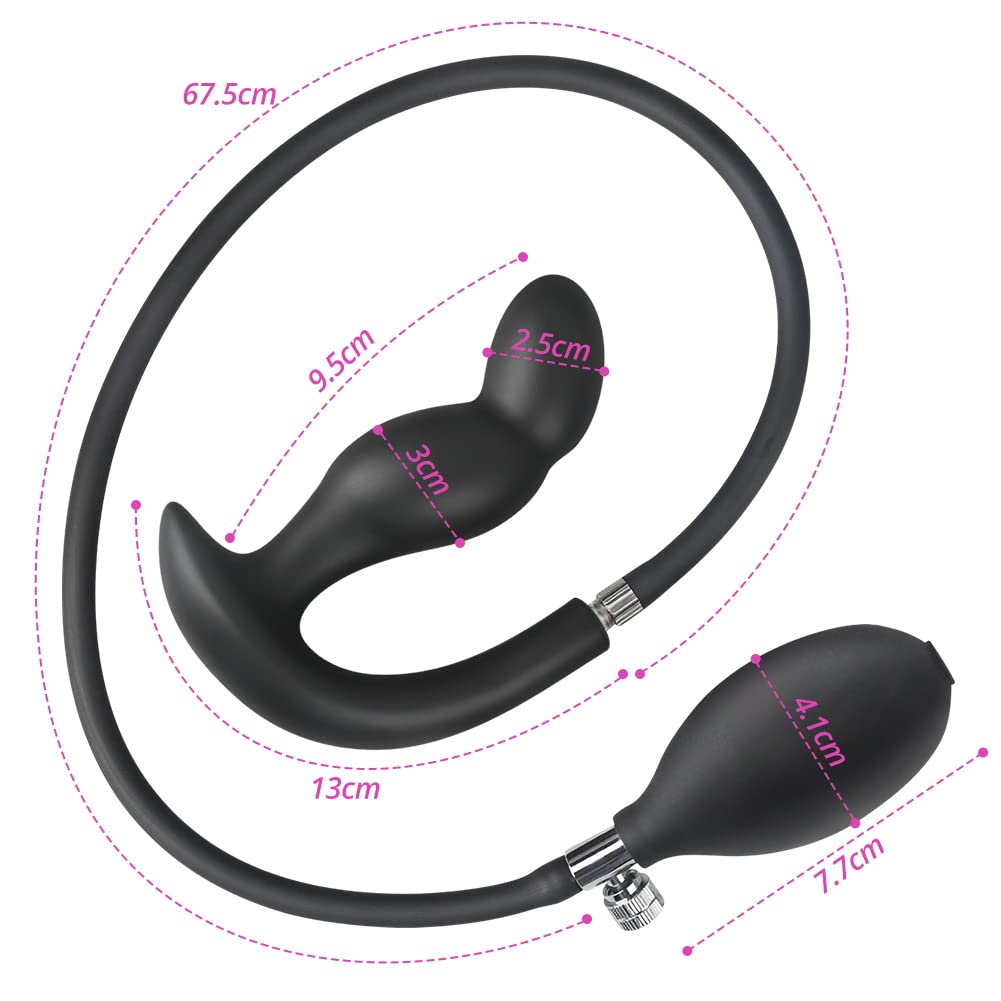 Roluck Plug anale gonfiabile Giocattolo sessuale Plug anale in silicone liquido Allenamento anale Plug anale in materiale Massaggio della prostata Stimolazione del punto G Giocattolo sessuale anale