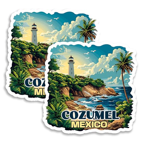 Imán decorativo Cozumel México 4 pulgadas 2 unidades