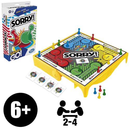 Hasbro Gaming Sorry! Grab and Go Travel-Sized Board Game miniatura 4