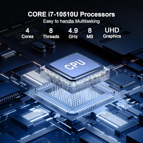 Image of WEIDIAN PC Industrial, Fanless Mini PC Win 11 Core i7-10510U 16GB RAM 512GB SSD, Linux Mini Desktop Computers 6 x COM RS232 /422 /485, GPIO, 4K 3xDisplay(HD+DP+Type-C), 2Lan, 8USB, WiFi&BT Auto Power On