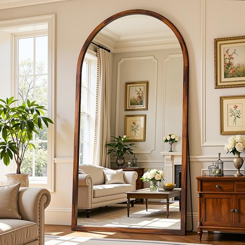 Full Length Mirror 76"×41" Floor Mirror Standing Tall Mirror, Arched
