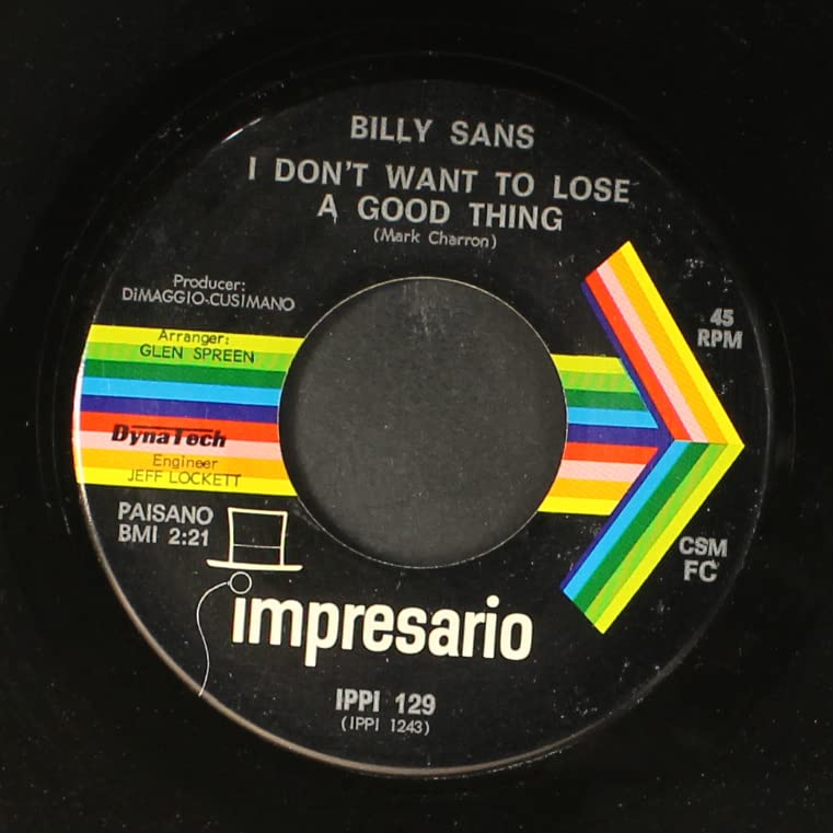 i don't want to lose a good thing 45 rpm single