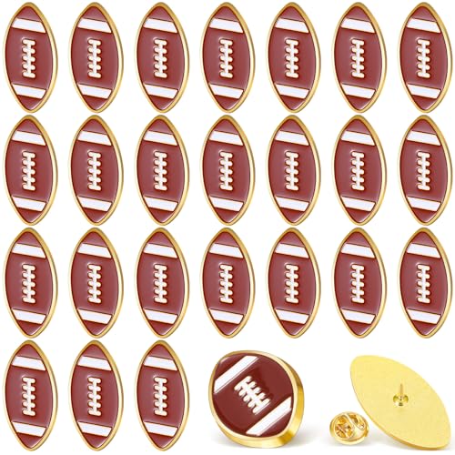 Image of Tondiamo 24Pcs Sports Lapel Pin for Team Gift 3 /4 inch Brooch Decor | Team Gift for Coaches Players, Basketball Baseball Softball Football Volleyball Enamel Pin, Sports Party Decor, Game Awards