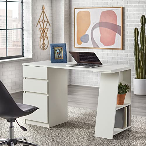 Simple Living Como Modern Writing Desk White/Black