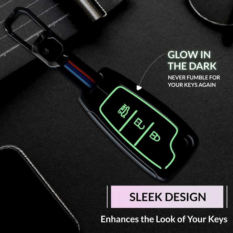 Image of NEODRIFT 'KeyShield' Car Key Cover for Hyundai Verna (Shape 4, 03 Buttons) (Durable, Stylish, and 360 Protection)